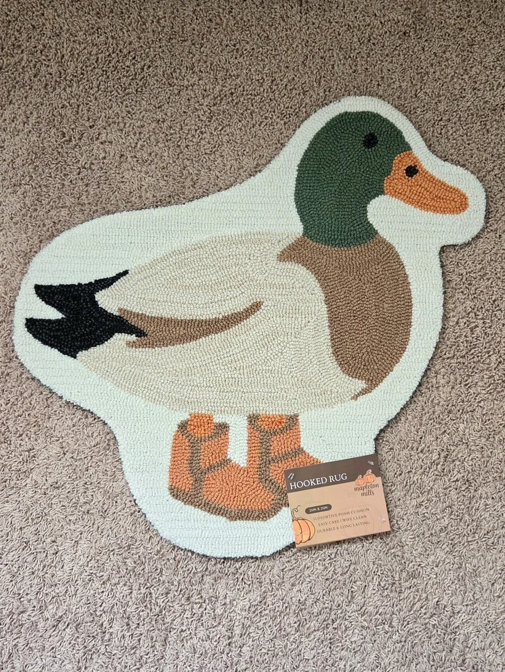 Floor Rug Bath Mat Duck Shaped  ~ cute novelty duck shaped floor mat